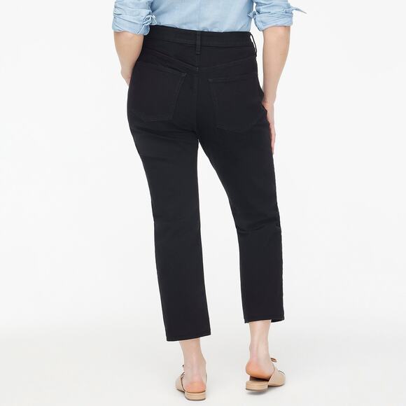 J.Crew Curvy Essential Jeans Womens 29 Black Straight All-day Stretch High Rise - Picture 3 of 7